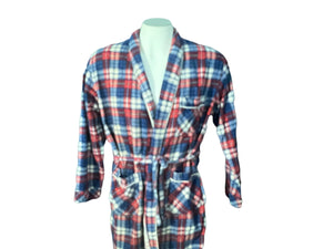 Vintage 70's plaid flannel men's robe Hadvay S