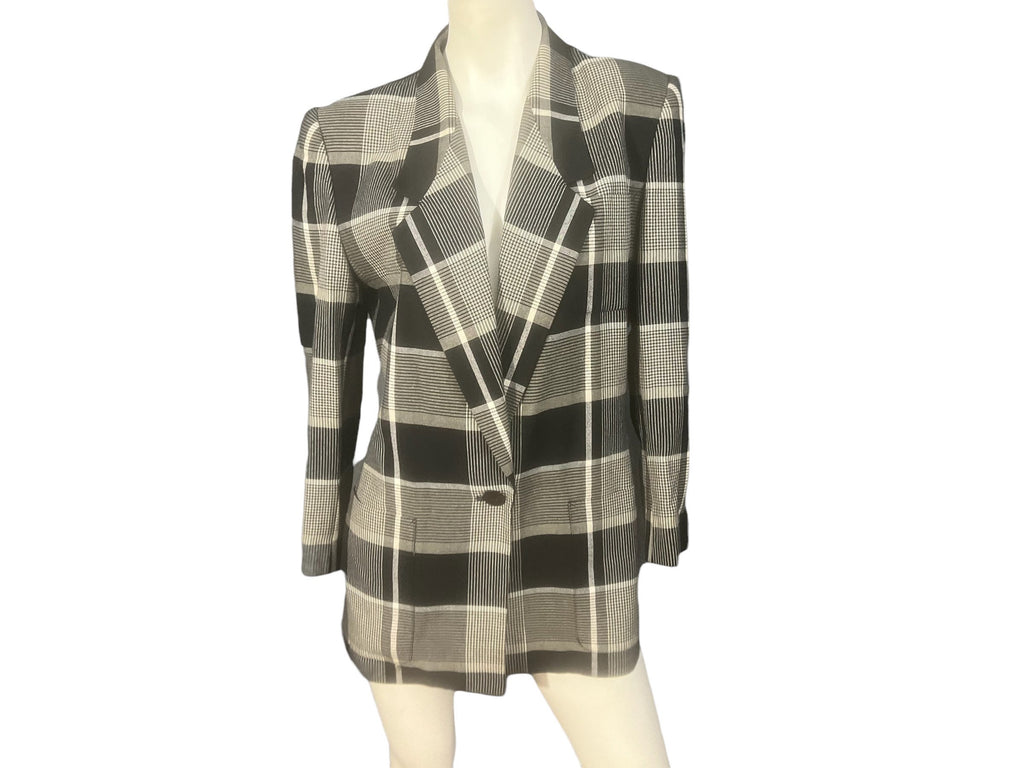 Vintage 1980's boxy plaid jacket Stirling Cooper 12