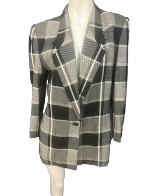 Vintage 1980's boxy plaid jacket Stirling Cooper 12