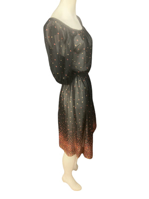 Vintage 70's sheer boho dress M L