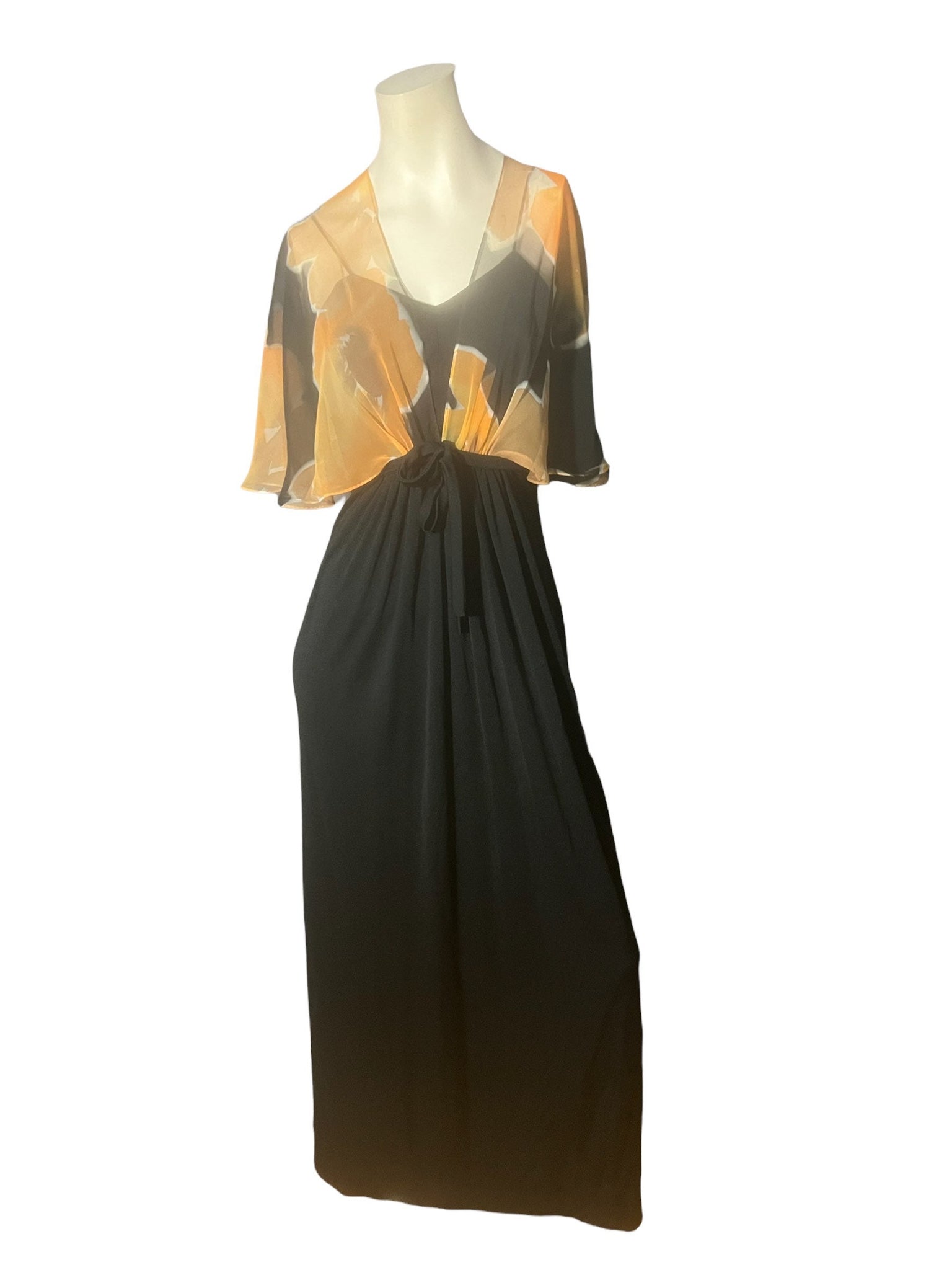 Vintage 70's Miss Elliette maxi dress S