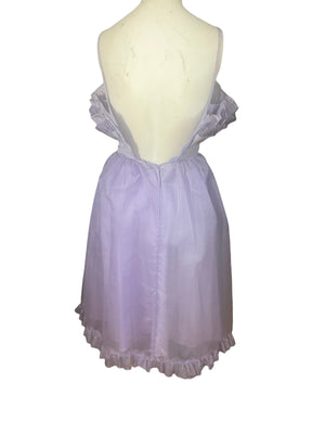 Vintage 80's purple party dress S