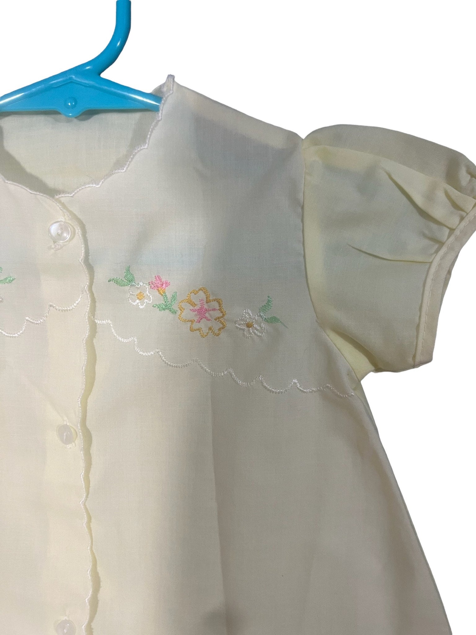 Vintage yellow baby dress diaper shirt