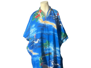 Vintage Hawaiian kaftan dress L