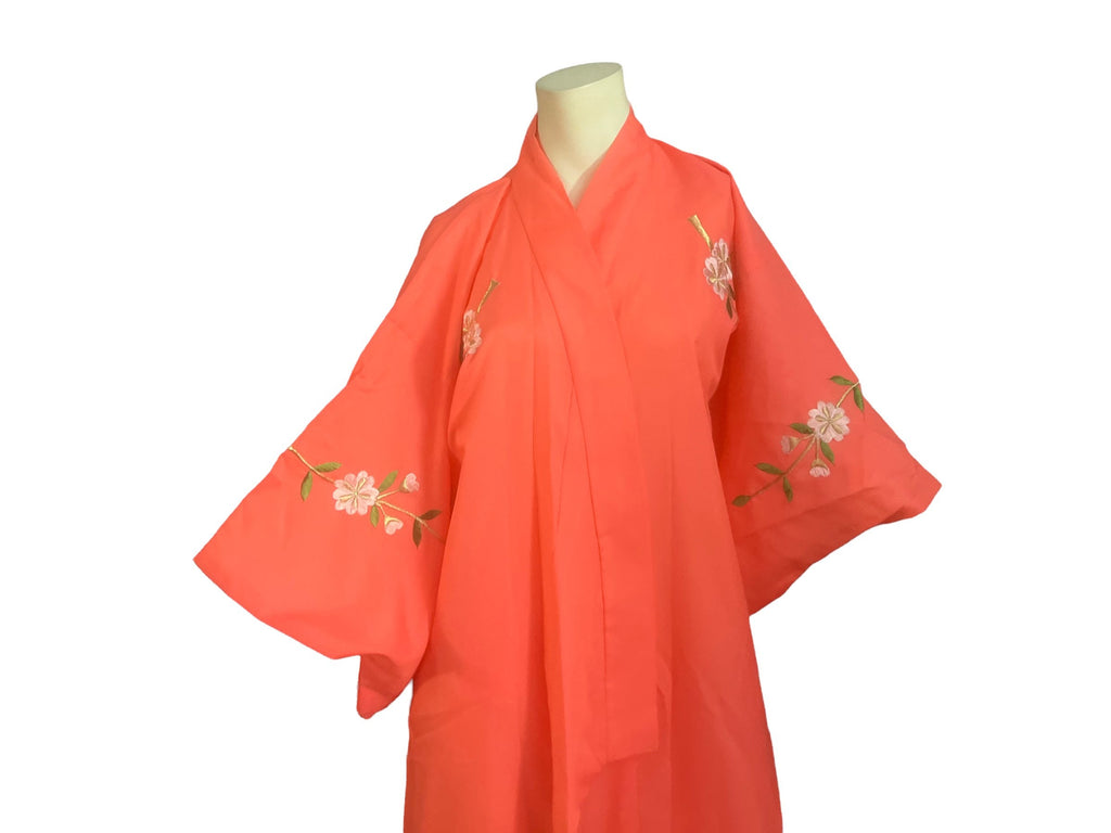 Vintage peach kimono robe Japan