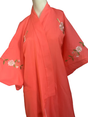 Vintage peach kimono robe Japan