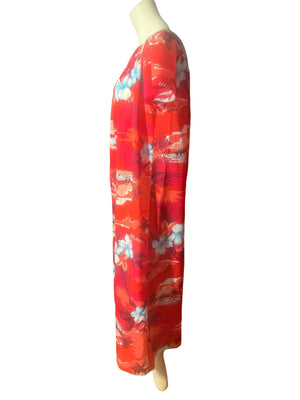 Vintage 60's Hawaiian long dress M L