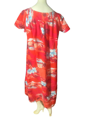 Vintage 60's Hawaiian long dress M L