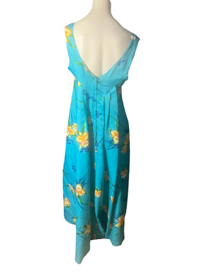 Vintage 70's Hilo Hattie's Hawaiian caftan dress sz 14