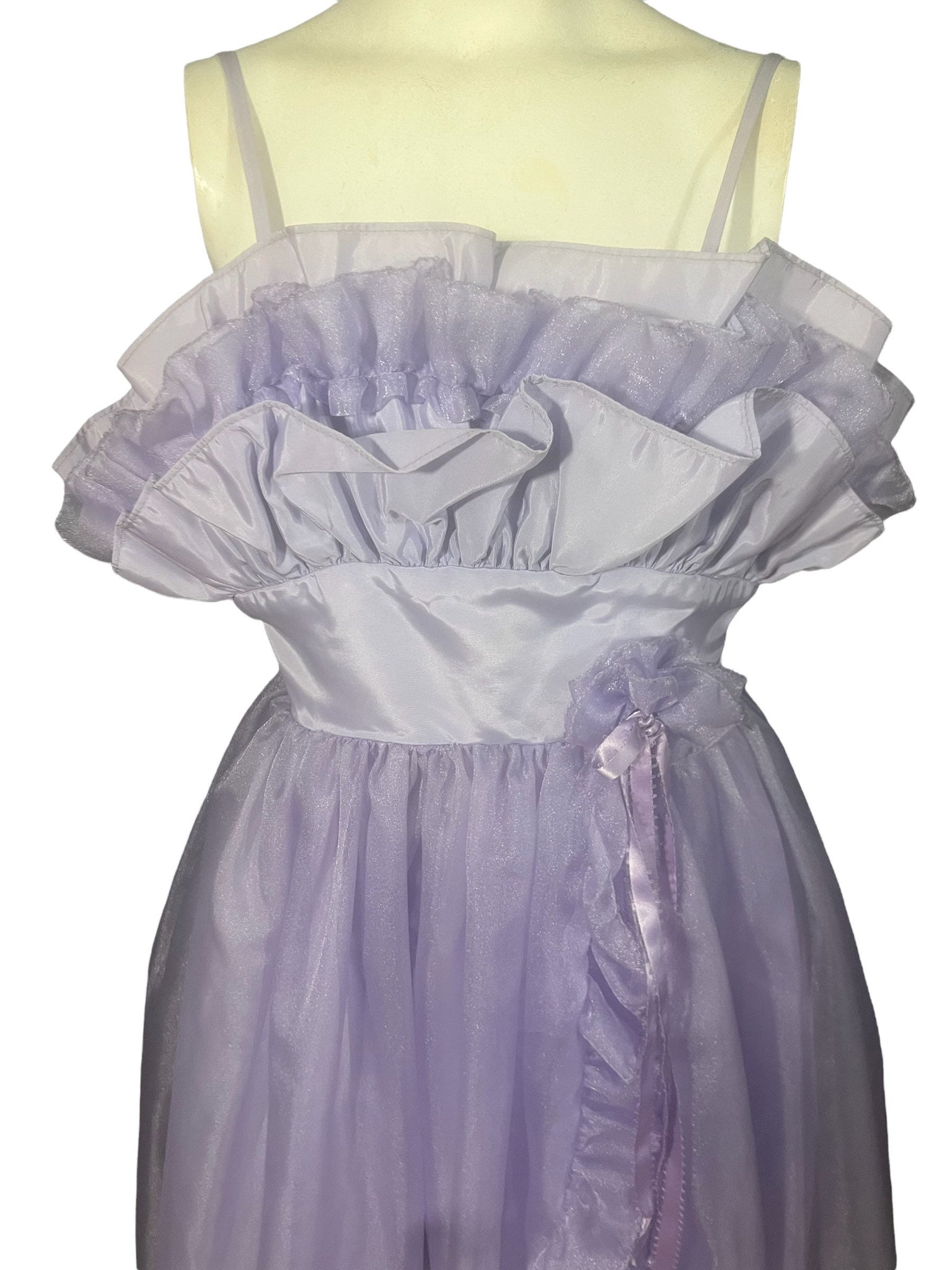 Vintage 80's purple party dress S