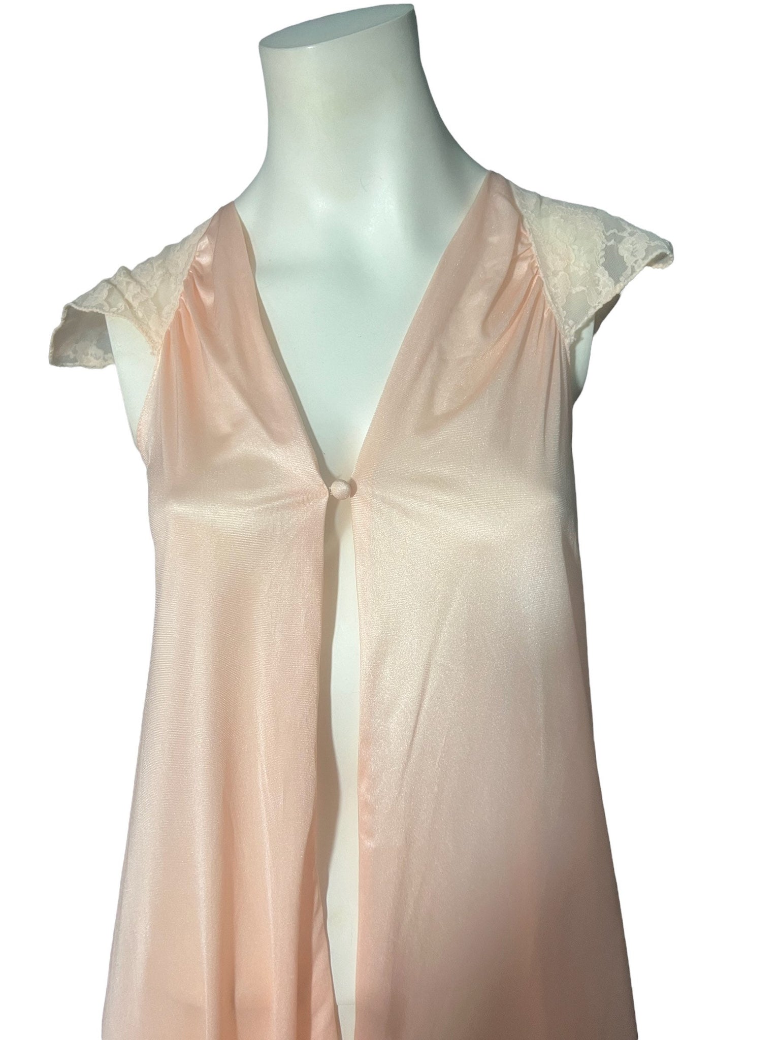 Vintage Sans Souci peach robe lingerie S