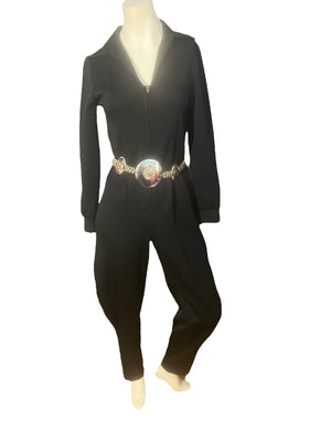 Vintage 70's black jumpsuit The Kollection M