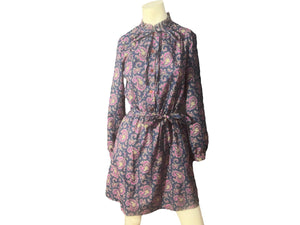 Vintage 80's mini paisley dress L 12