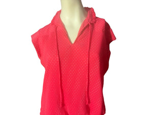 Vintage 70's volup pink polka dot Queen's Row sz xl