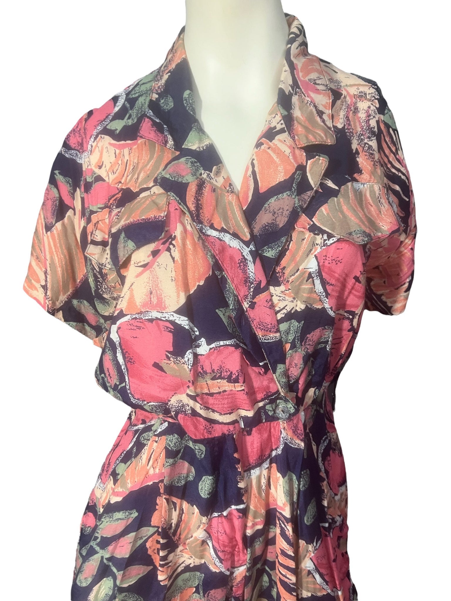 Vintage 80's Cimmaron Dress romper M L