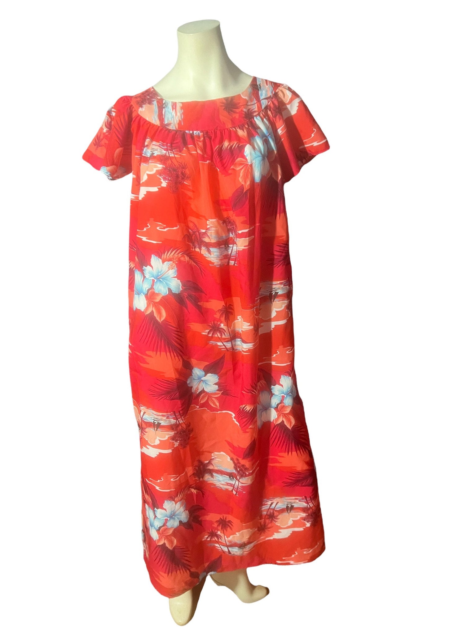 Vintage 60's Hawaiian long dress M L