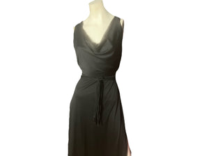 Vintage 70's slinky black dress M