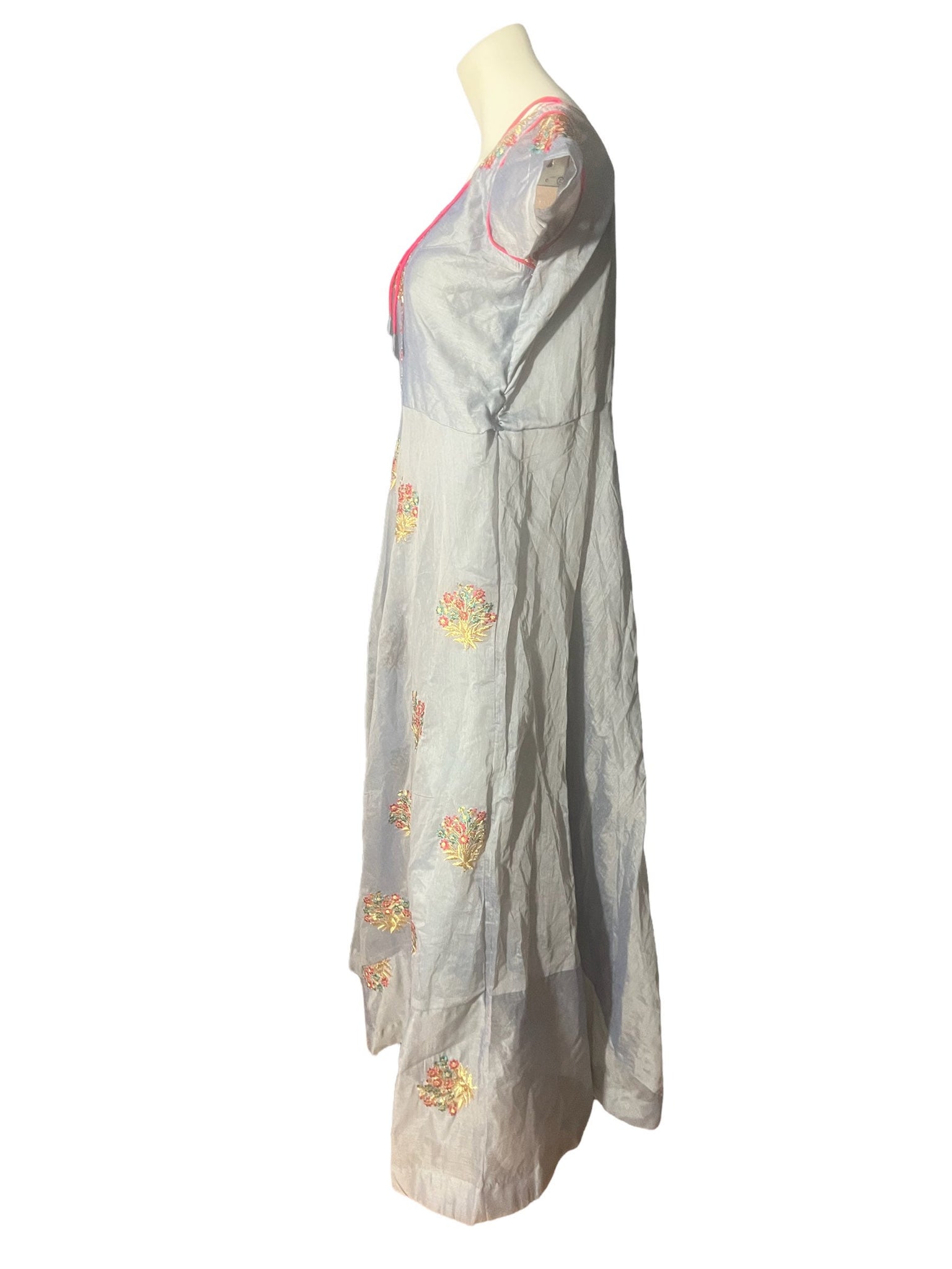 Vintage India embroidered long dress L