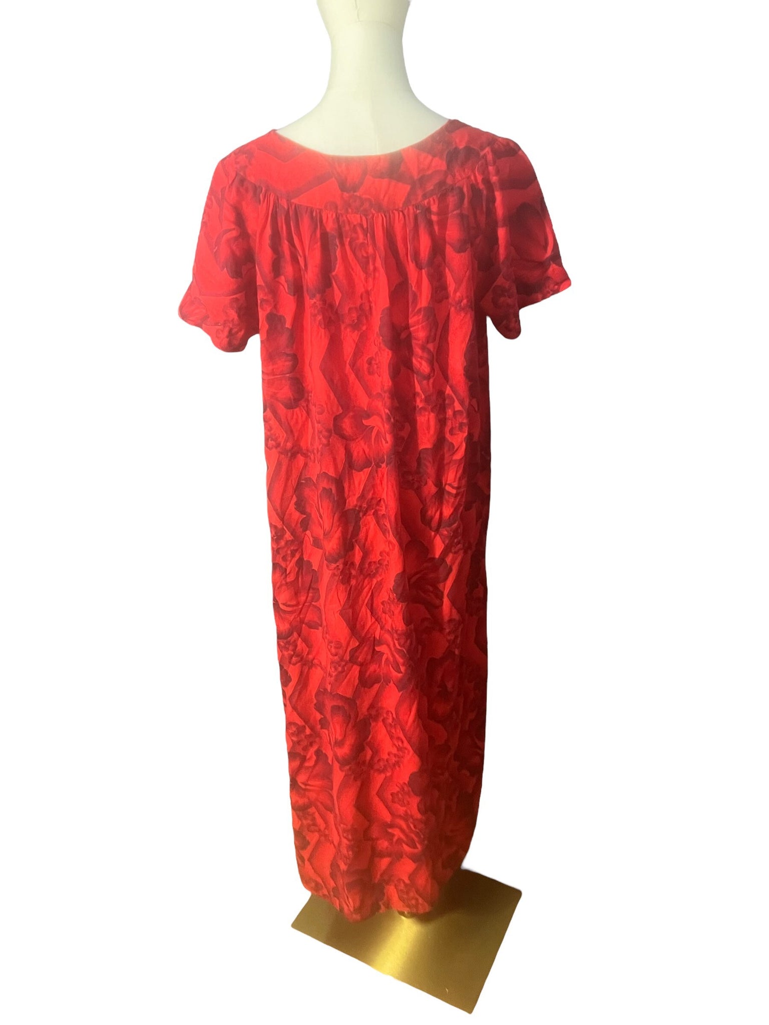 Vintage 60's red Hawaiian dress La Rosa