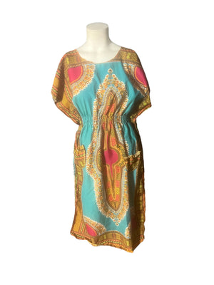 Vintage cotton hippie boho dress S M