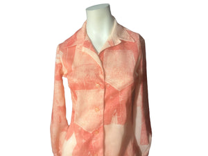 Vintage 70's Mr Fine patchwork women's shirt M