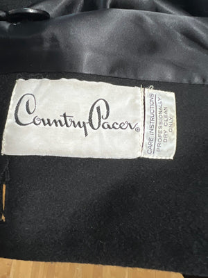 Vintage Black Country Pacer wool coat jacket M L