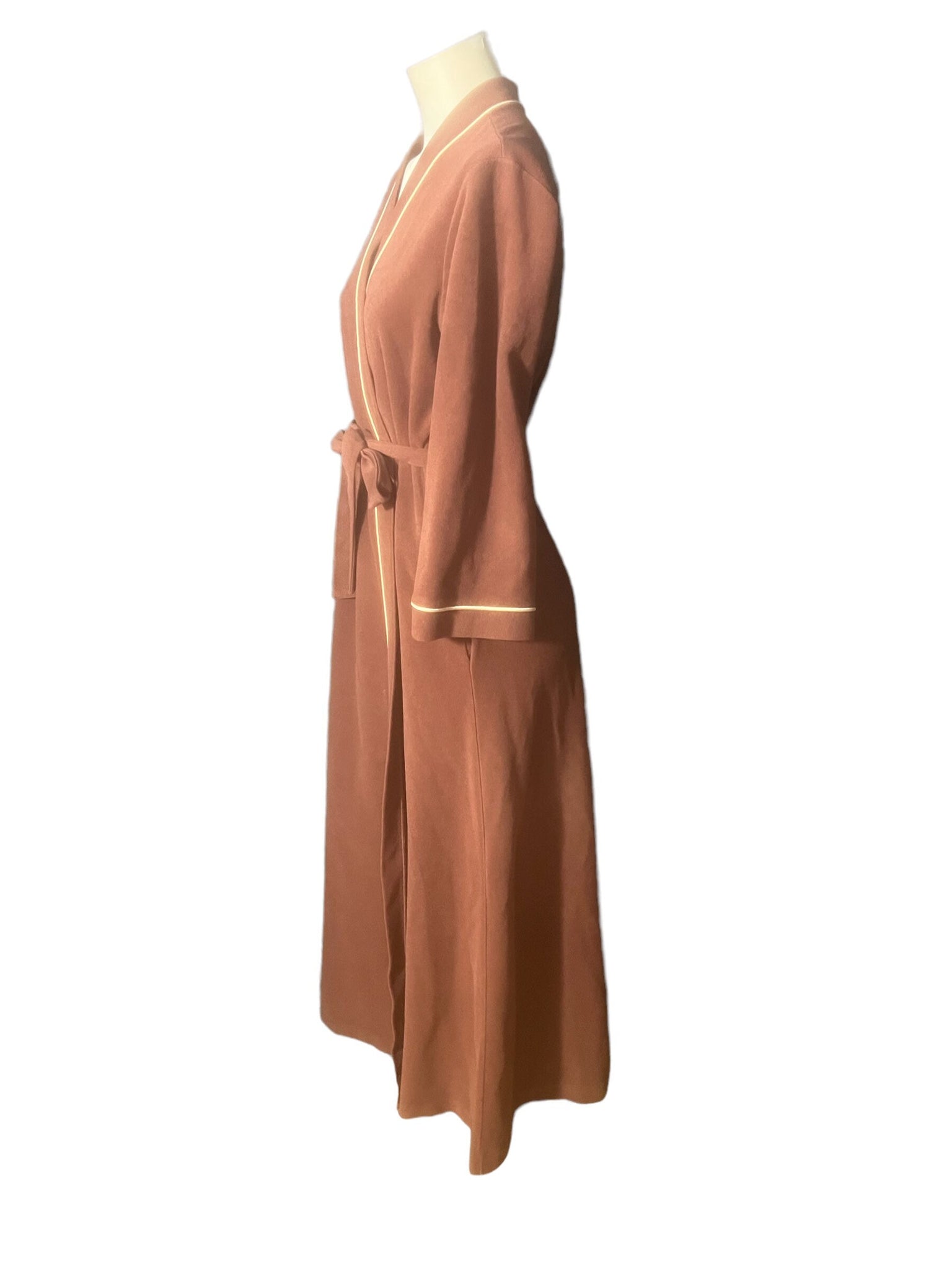 Vintage 70's Vanity Fair brown long robe S