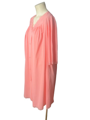 Vintage pink Shadowline robe L