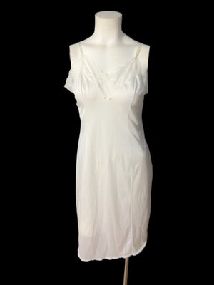 Vintage 80's white slip M L