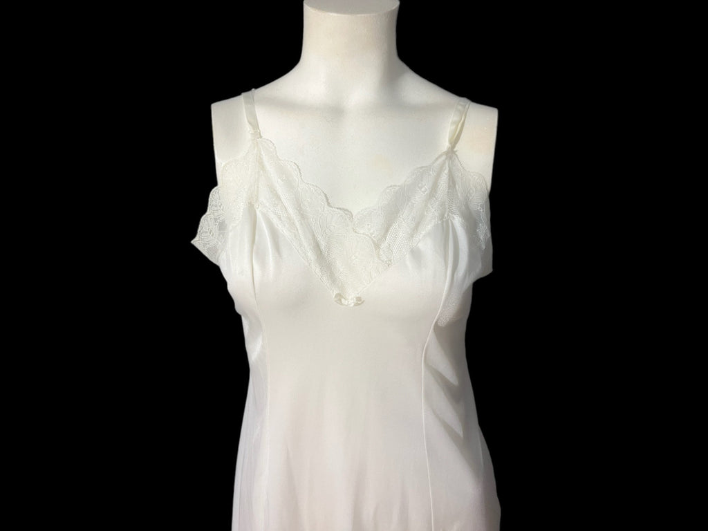 Vintage 80's white slip M L