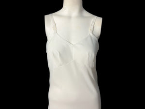 Vintage 70's white slip dress M