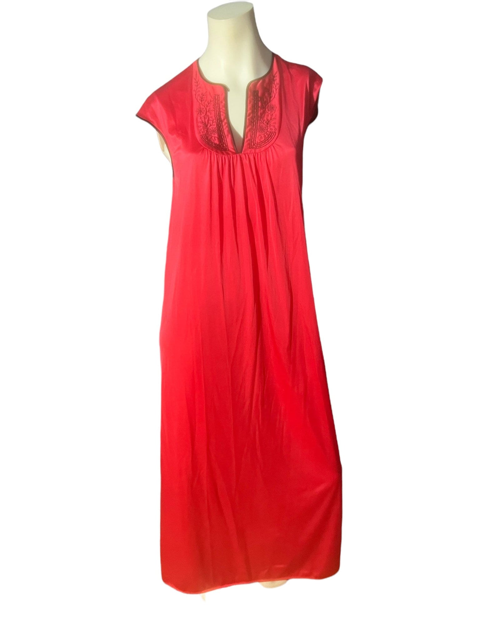 Vintage 70's long red nightgown S Jolie Two