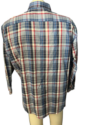 Vintage plaid men's shirt XL