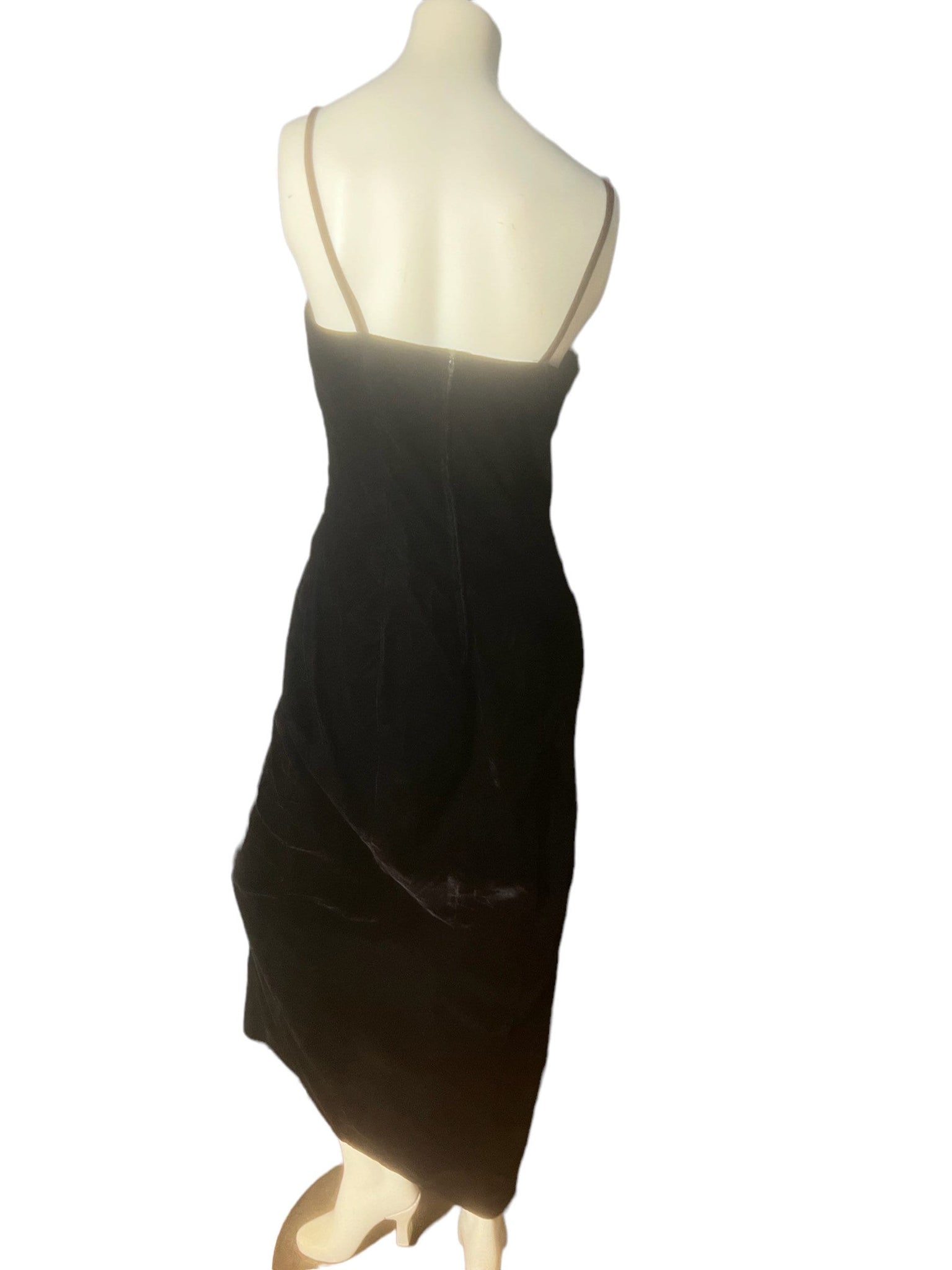 Vintage 80's Jump black velvet party dress 11/12 L