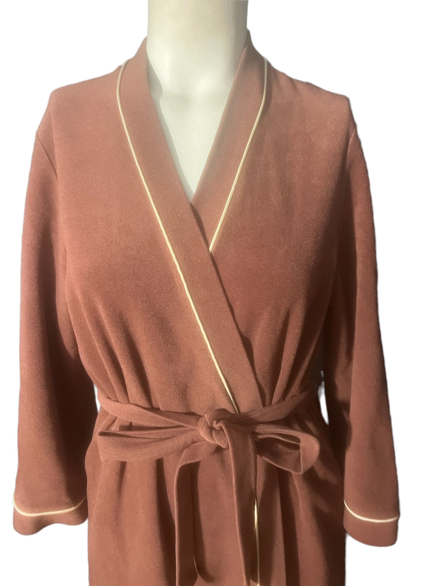 Vintage 70's Vanity Fair brown long robe S