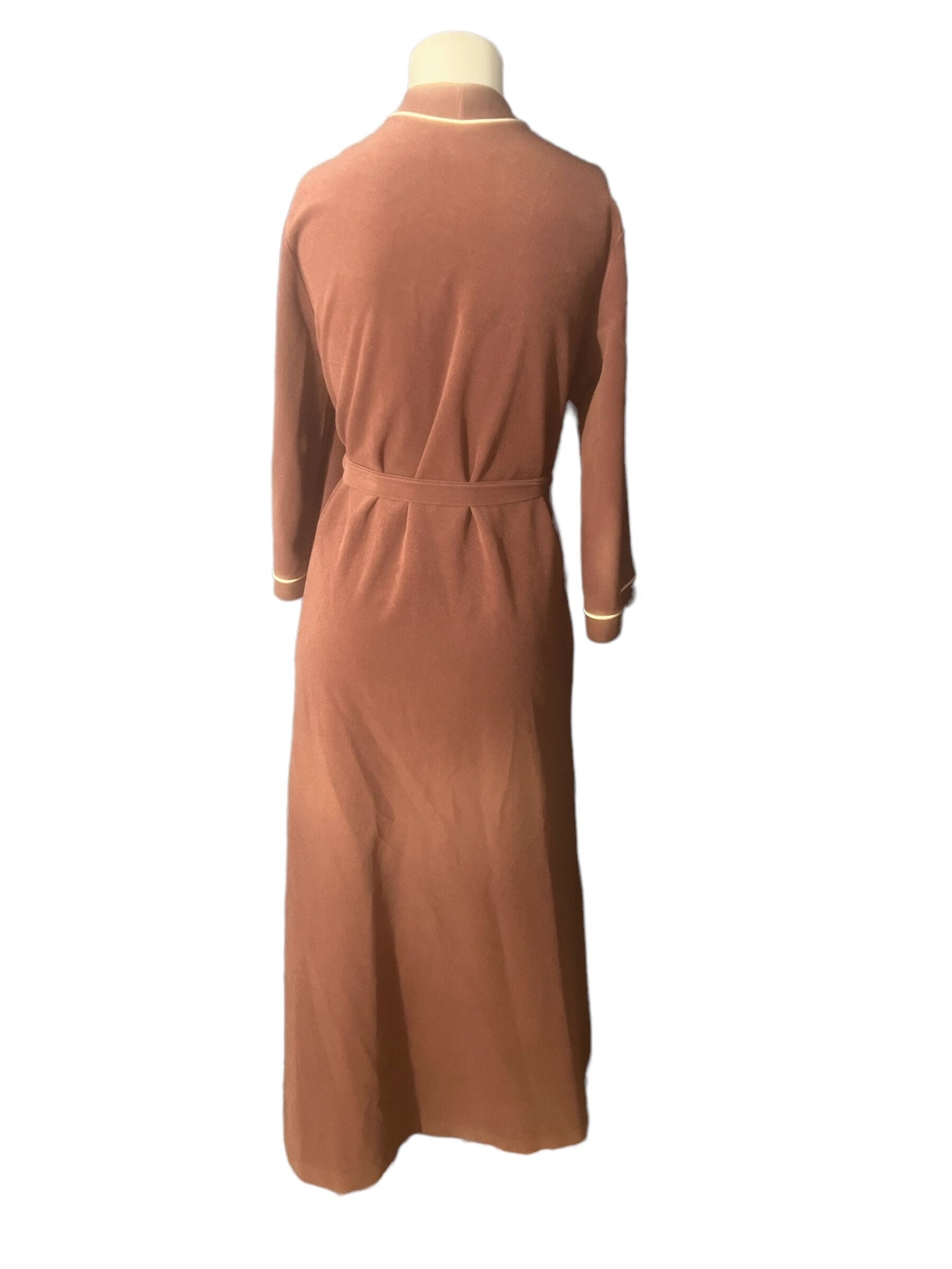 Vintage 70's Vanity Fair brown long robe S