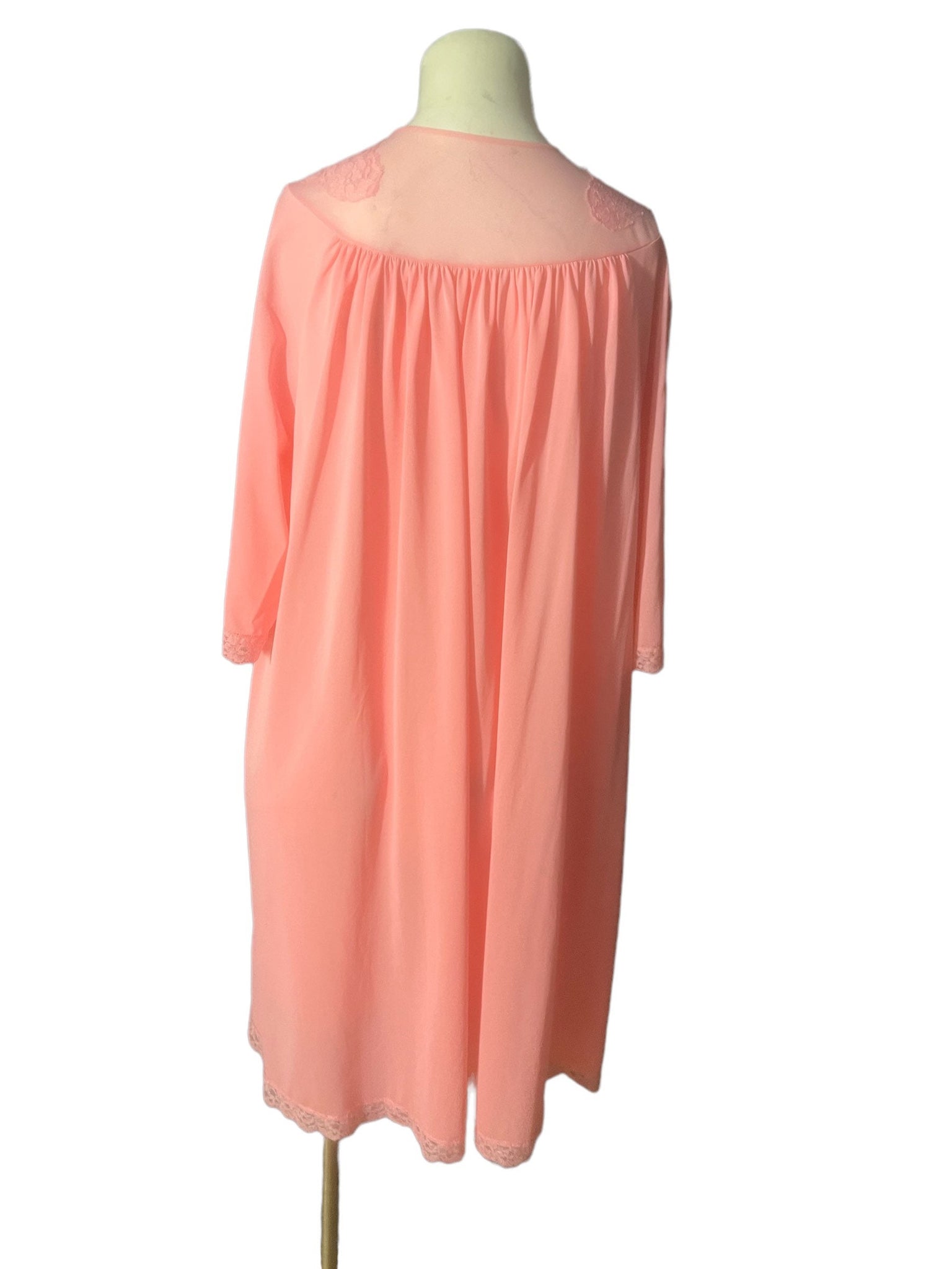 Vintage pink Shadowline robe L