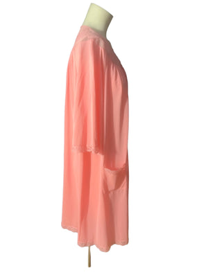 Vintage pink Shadowline robe L