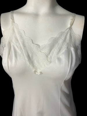 Vintage 80's white slip M L