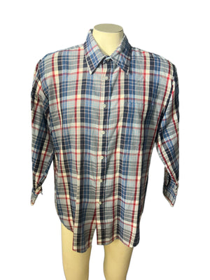 Vintage plaid men's shirt XL