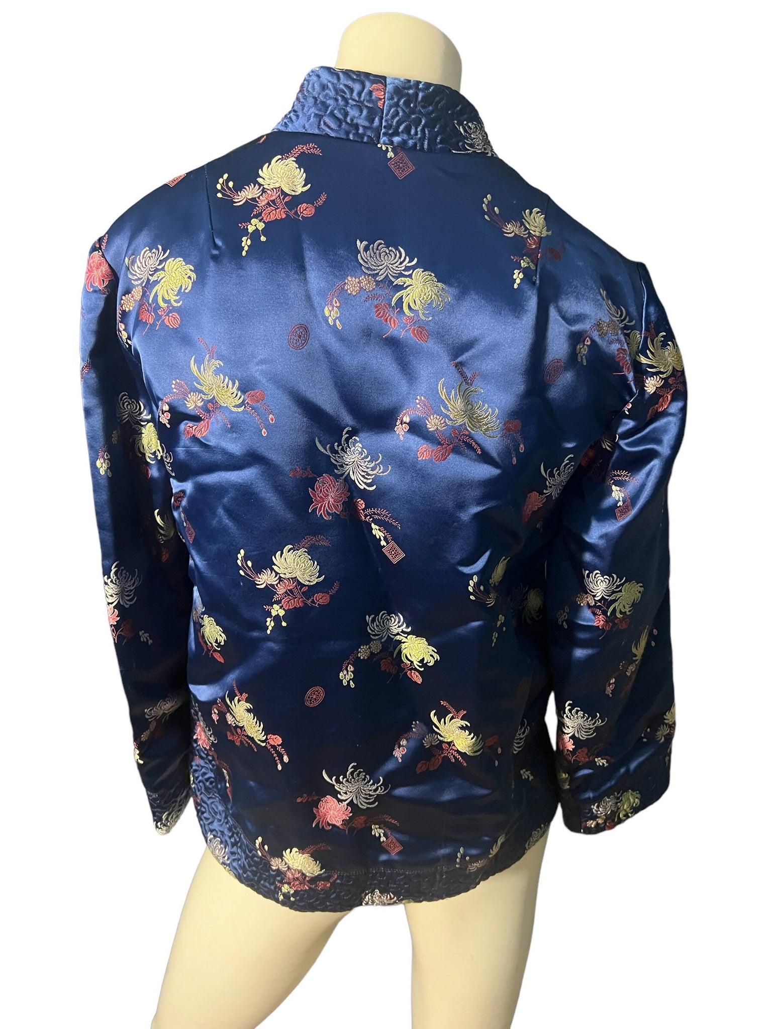 Vintage blue oriental jacket M