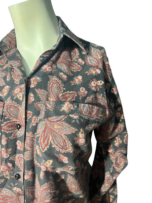 Vintage 70’s paisley women’s shirt xs