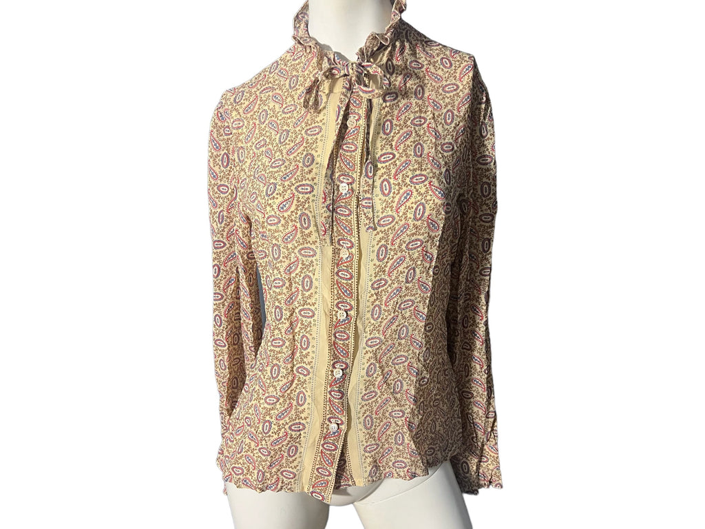 Vintage 70's Divinia paisley shirt rayon L