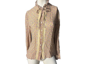 Vintage 70's Divinia paisley shirt rayon L