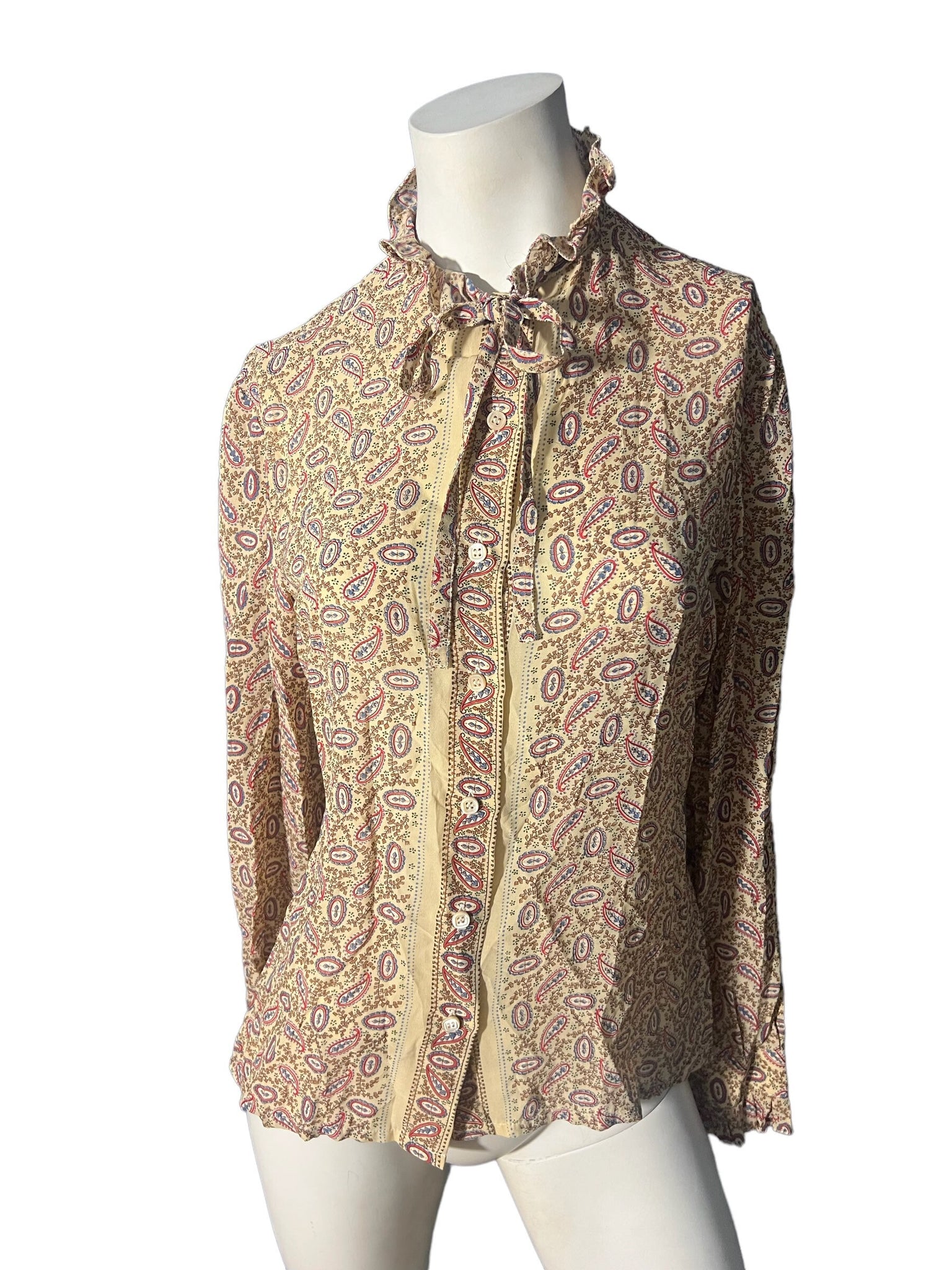 Vintage 70's Divinia paisley shirt rayon L