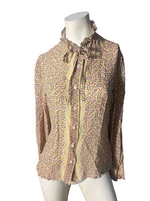 Vintage 70's Divinia paisley shirt rayon L