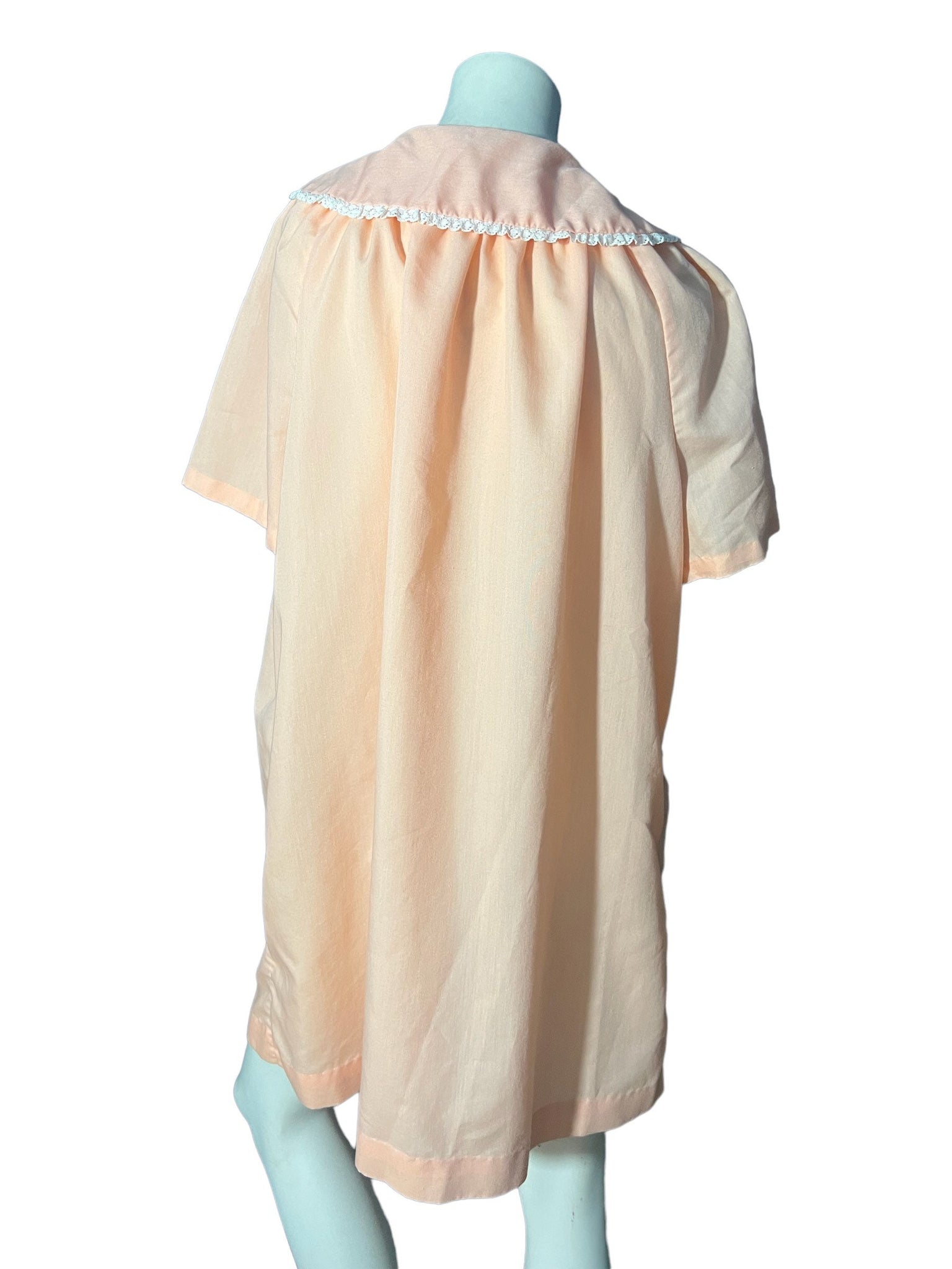 Vintage peach cotton robe Dan-Ellen L 42