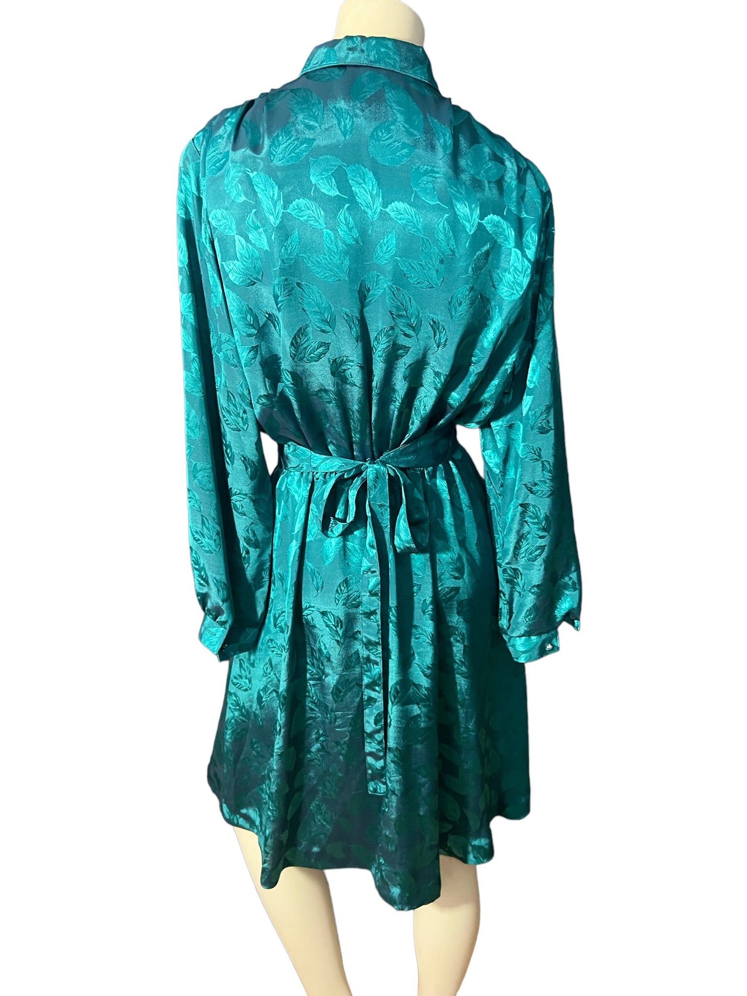 Vintage green 80's dress M 6 Caron