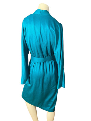 Vintage 80's The Artistry green dress L