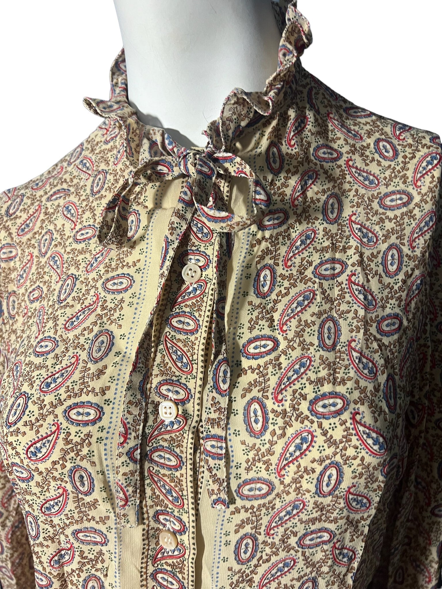 Vintage 70's Divinia paisley shirt rayon L